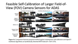 Feasible Self-Calibration of Larger Field-of-
View (FOV) Camera Sensors for ADAS
 