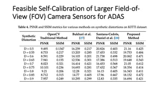 Feasible Self-Calibration of Larger Field-of-
View (FOV) Camera Sensors for ADAS
 
