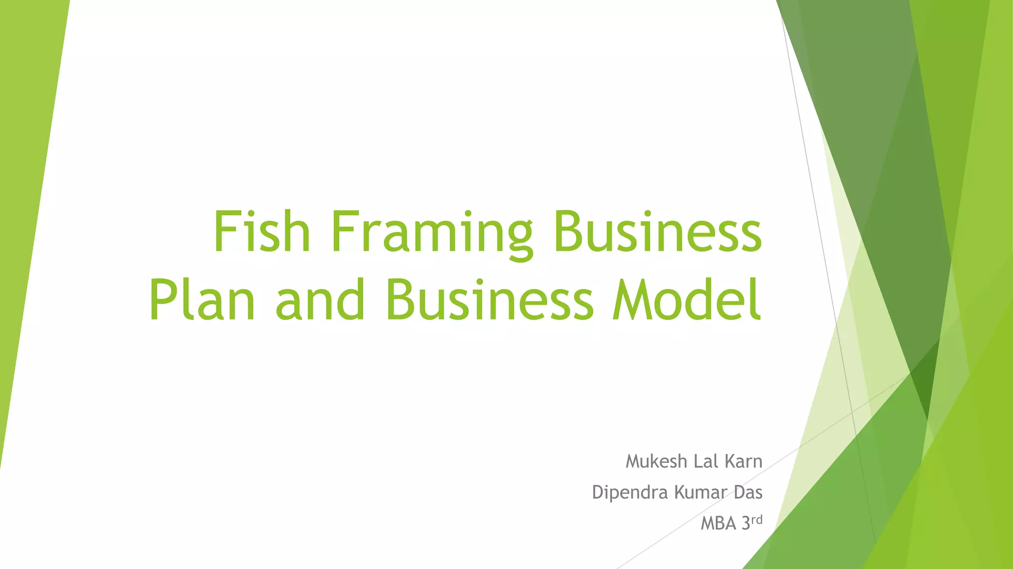 Fish framing business plan PPT