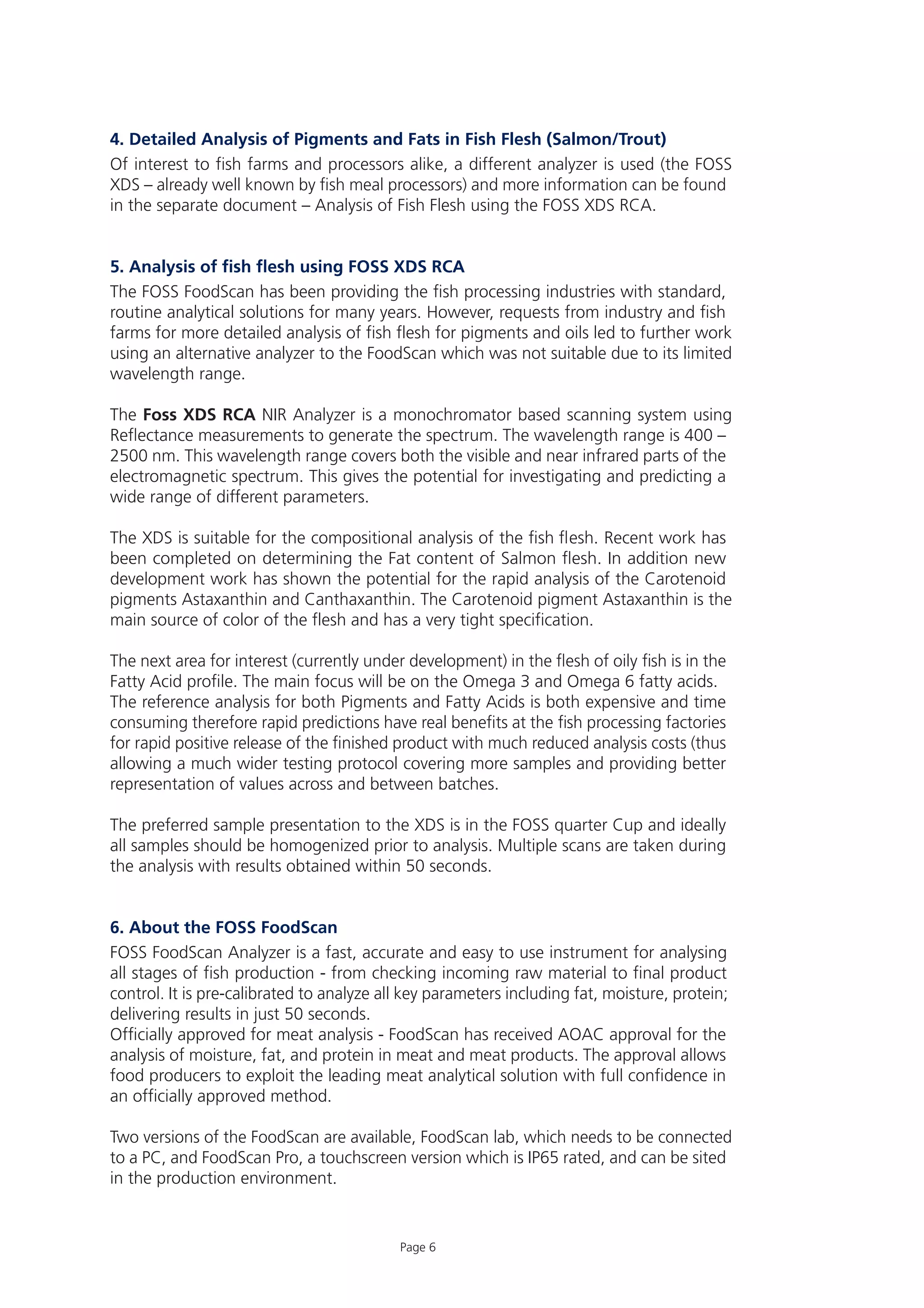 Fish Analysis Brochure | PDF