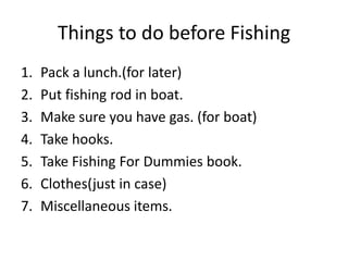 Fishing Facts, Tips and Stories