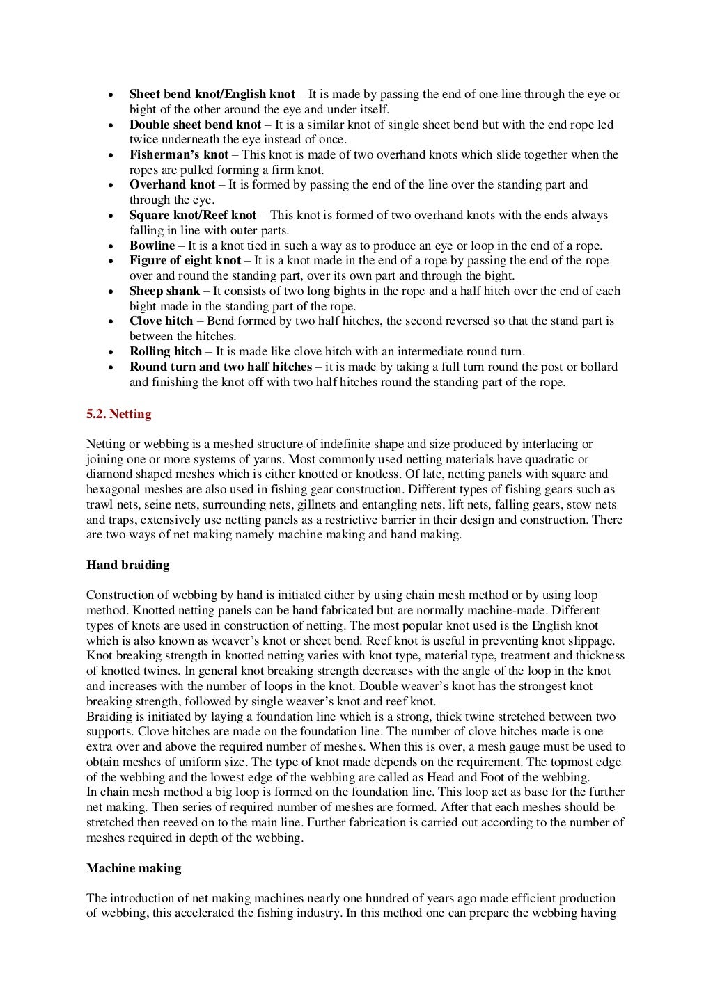 Fishing and gear technology