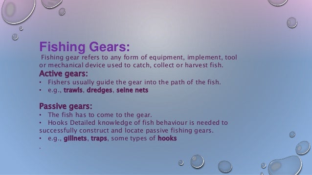 passive fishing gear