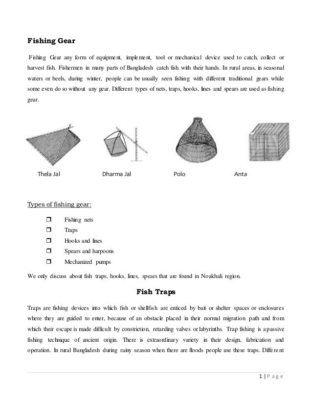 passive fishing gear