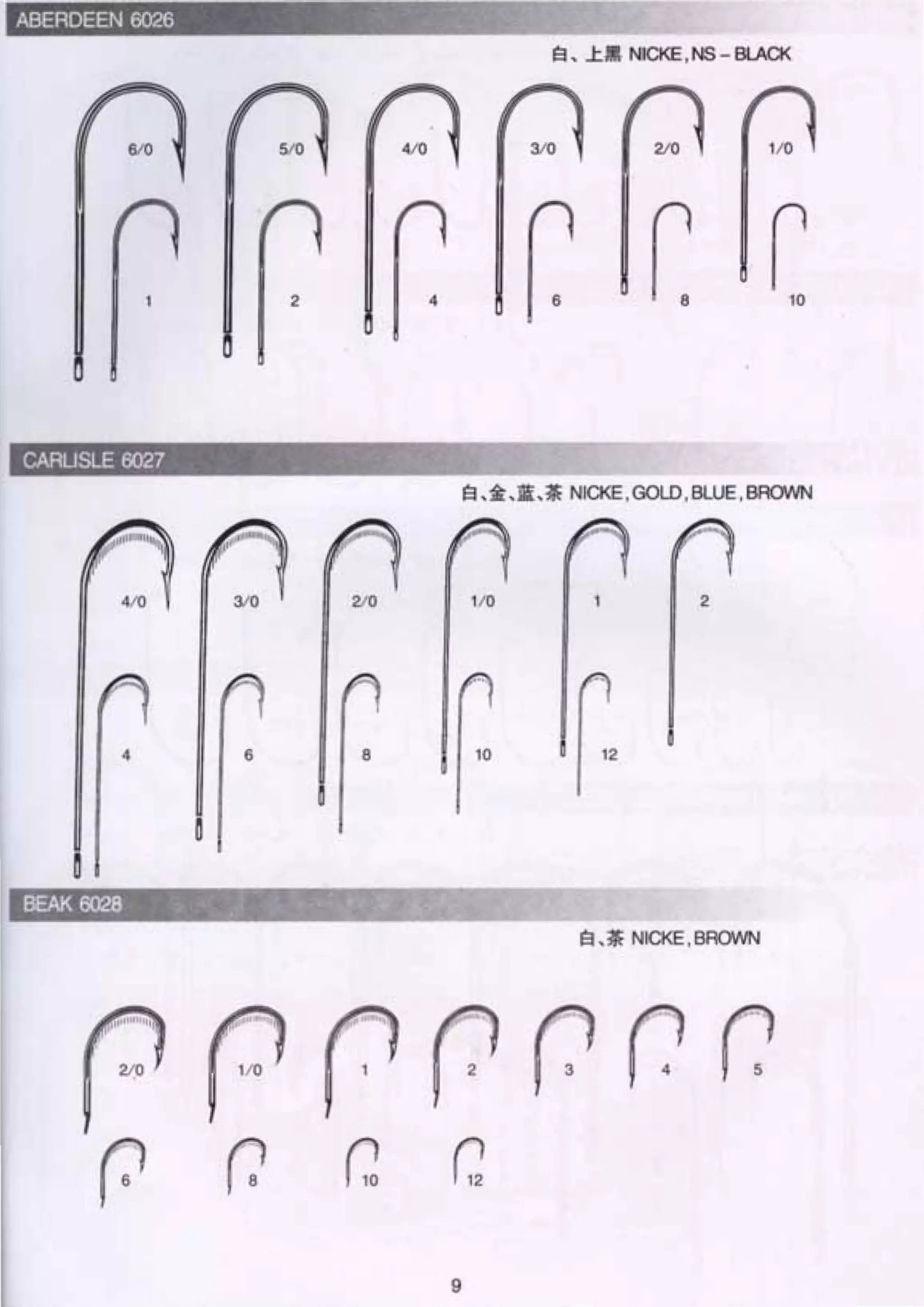 Fishing hook catalogue PDF