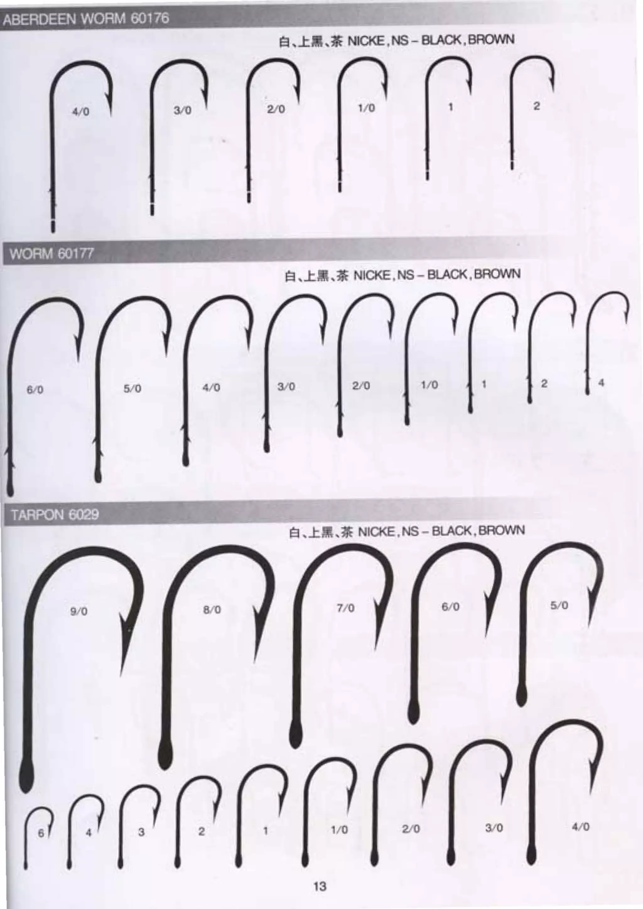 Fishing hook catalogue PDF