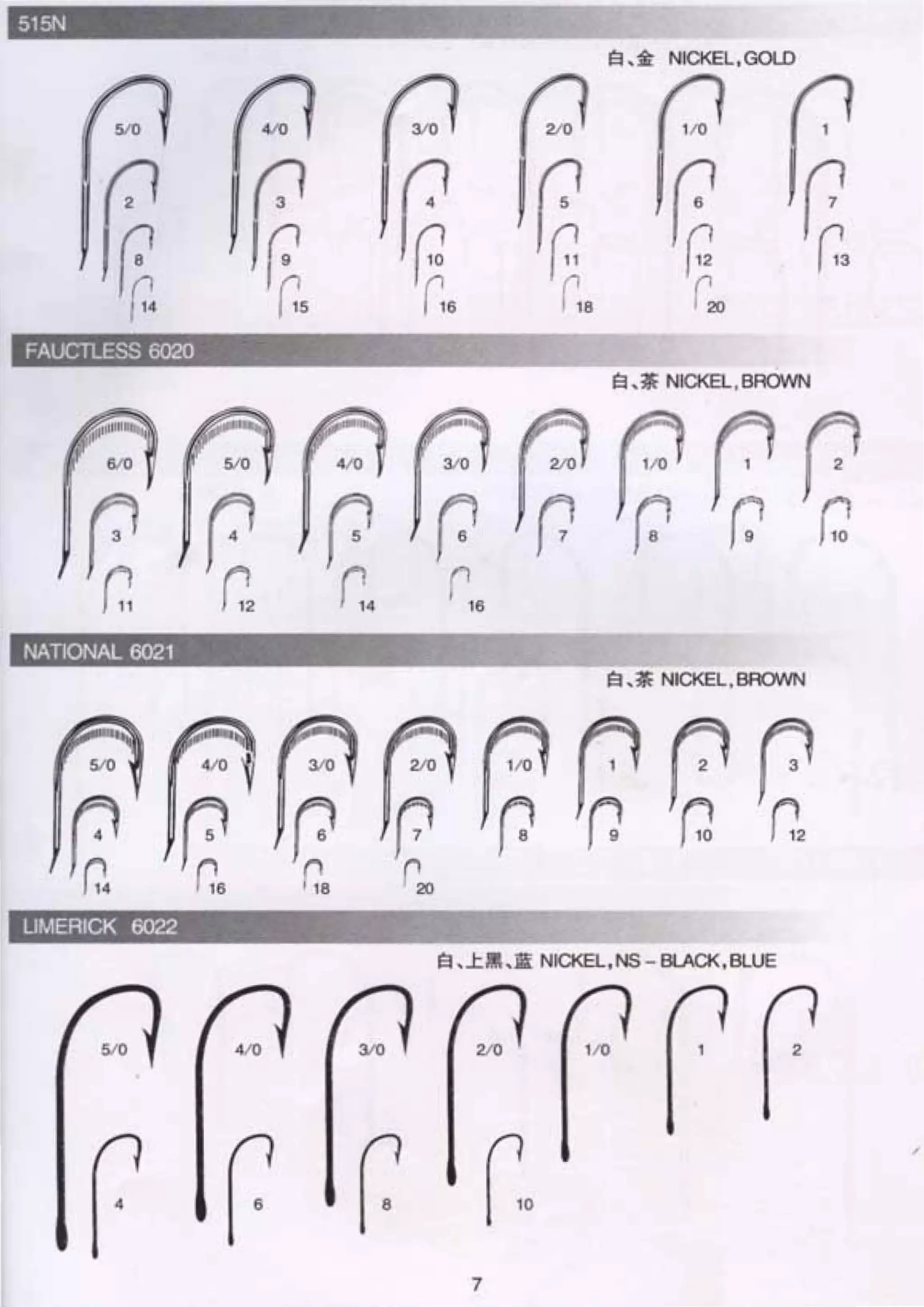 Fishing hook catalogue PDF