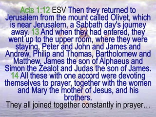 ESV
They all joined together constantly in prayer…
 