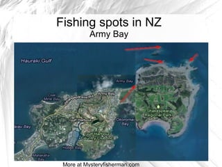 Fishing spots in NZ
Army Bay
More at Mysteryfisherman.com