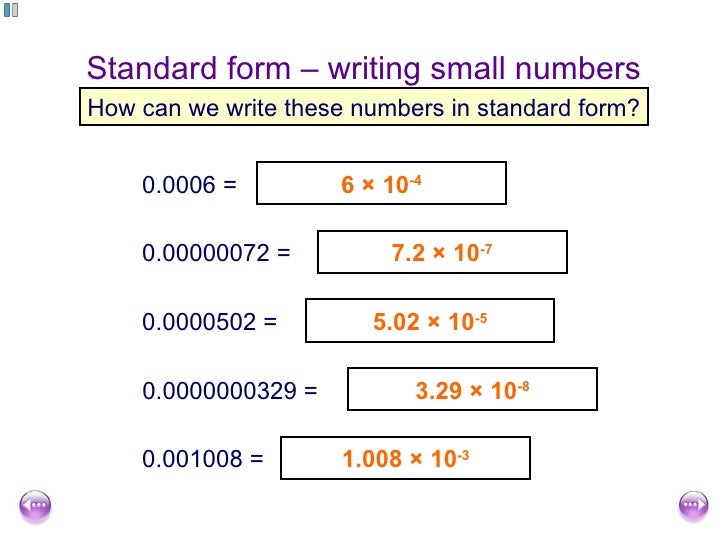 fishlock lesson one standard form how to write numbers in standard form