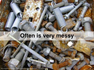 Often is very messy
http://insights.wired.com/proﬁles/blogs/what-s-the-big-deal-with-unstructured-data
 