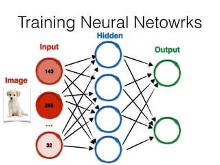 32
143
255
Output
Hidden
…
Input
Image
Training Neural Netowrks
 