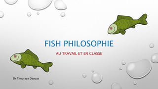 FISH PHILOSOPHIE
AU TRAVAIL ET EN CLASSE
Dr Thouraya Daouas
 