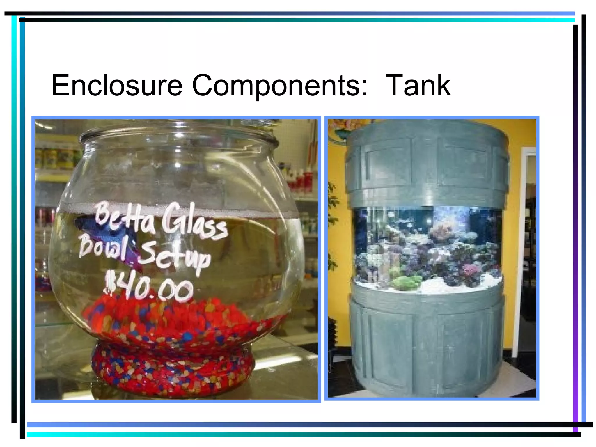 Enclosure Components: Tank
 