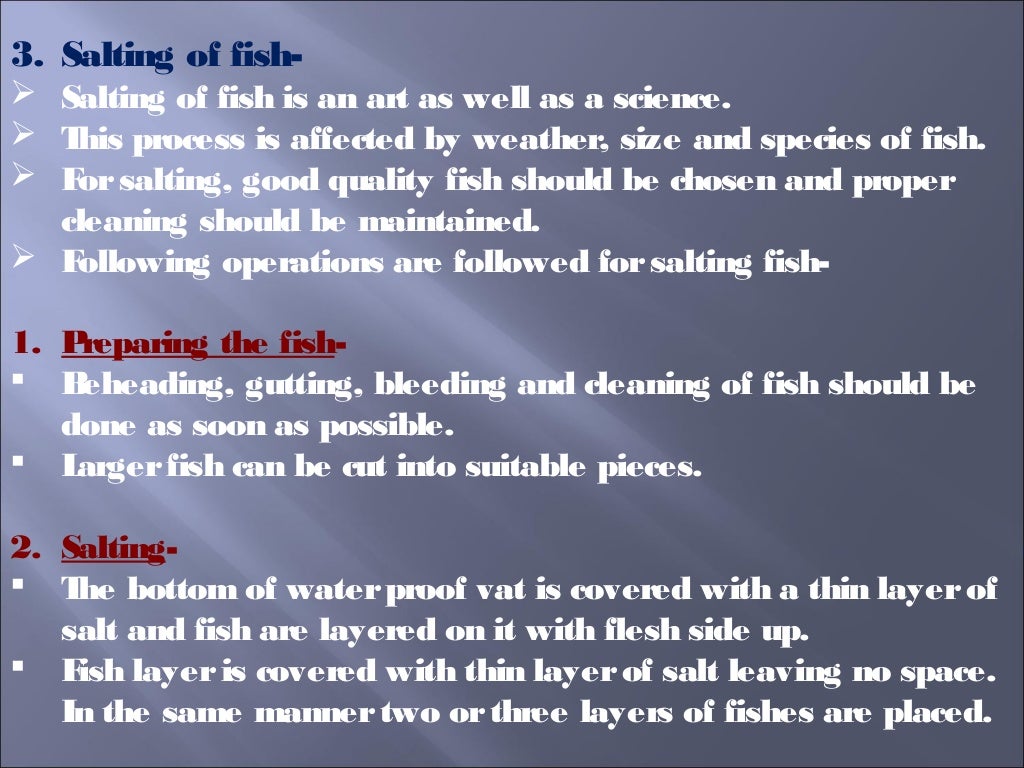 Fish processing ppt