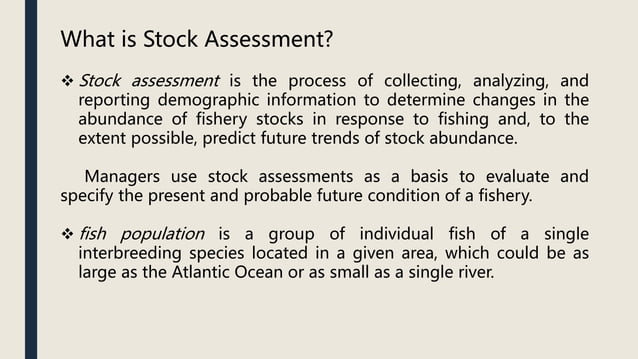 Fish Stock Assessment in the Philippines. Chapter 1 | PPTX | Zoos ...