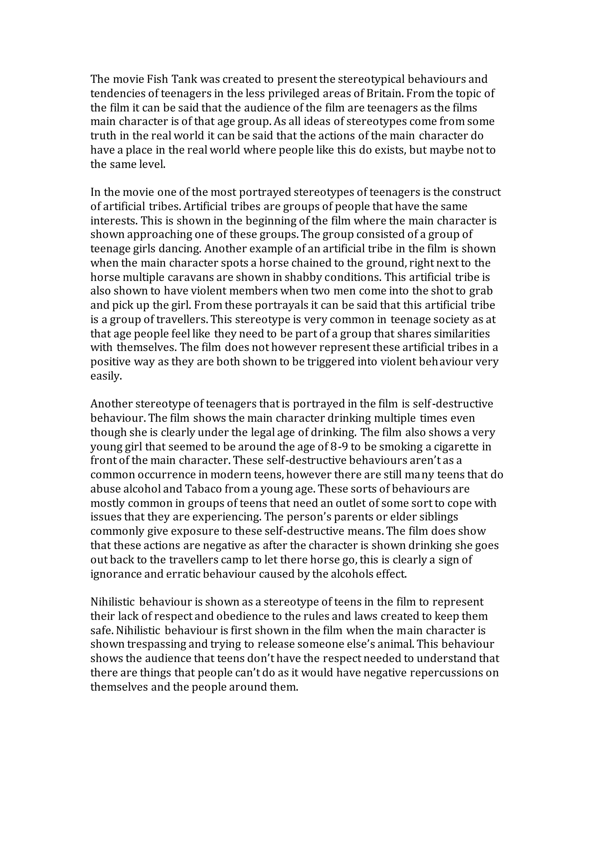 Fish tank stereotypes | PDF