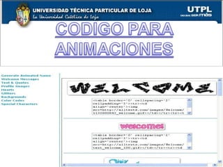 CODIGO PARA ANIMACIONES