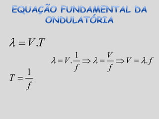 RELAÇÃO ENTRE FREQUÊNCIA E PERÍODOO período é o inverso da frequência