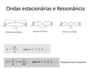 Ondas estacionárias e Ressonância

frequências de ressonância

 