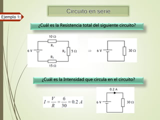 ¿Cuál es la Resistencia total del siguiente circuito?
¿Cuál es la Intensidad que circula en el circuito?
 