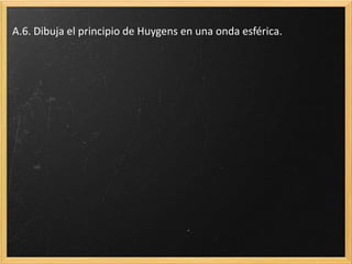 A.6. Dibuja el principio de Huygens en una onda esférica.
 