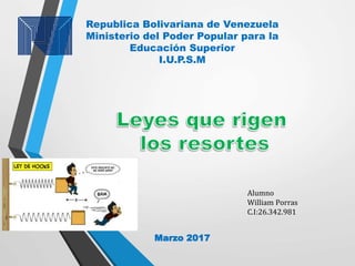 Republica Bolivariana de Venezuela
Ministerio del Poder Popular para la
Educación Superior
I.U.P.S.M
Marzo 2017
Alumno
William Porras
C.I:26.342.981
 