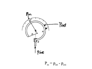P m  = p int  - p ext 