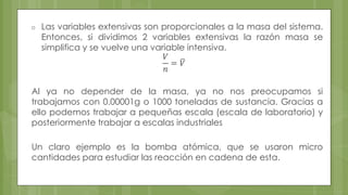 Variables Extensivas FISICOQUIMICA - GASES IDEALES, TEORÍA Y EJERCICIOS PROPUESTOS | PDF