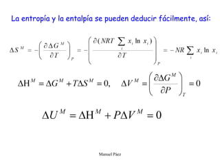 Manuel Páez
La entropía y la entalpía se pueden deducir fácilmente, así:
 
