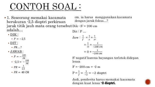 x soal kelas fisika optik KELAS ALAT ALAT 10 OPTIK