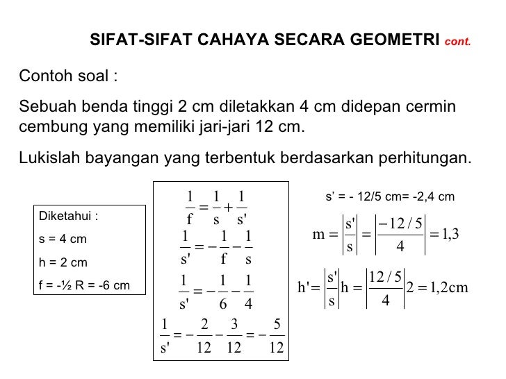 Contoh soal dan jawaban optik geometri