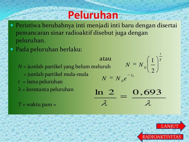 Soal Fisika Radioaktivitas