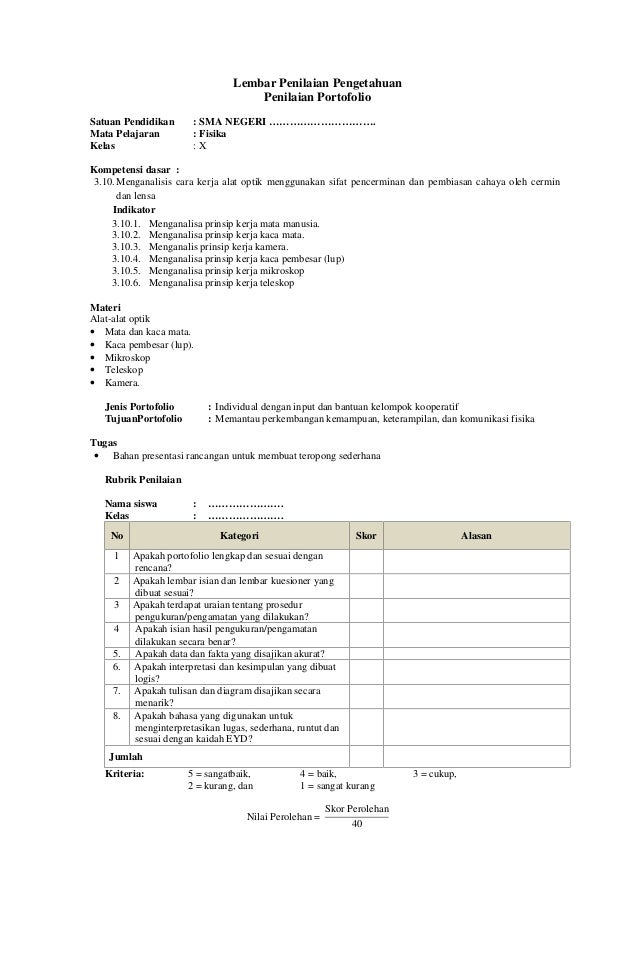 Tugas Portofolio Fisika Kelas 10 Dunia Sosial
