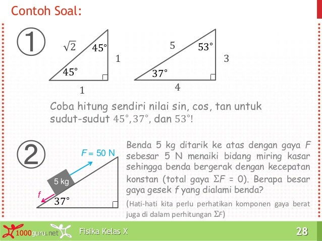 37+ Bank soal fisika kelas 10 materi hukum newton info