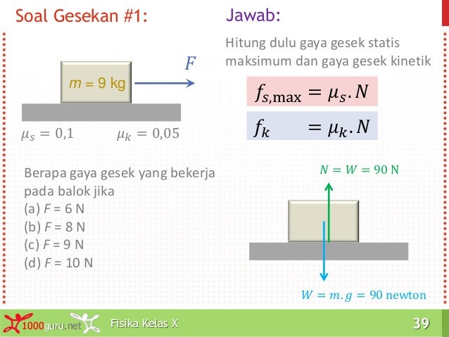 Fisika Kelas X Gaya dan Hukum Newton Fisika Kelas X Gaya dan Hukum Newton