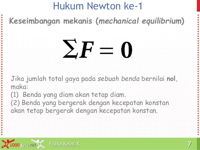 Fisika Kelas X Gaya Dan Hukum Newton