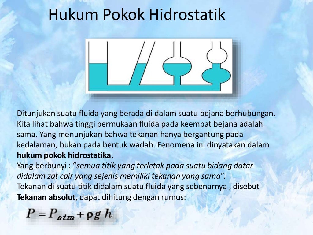 hukum pascal, archimedes, dan pokok hidrostatika (SMA N 1