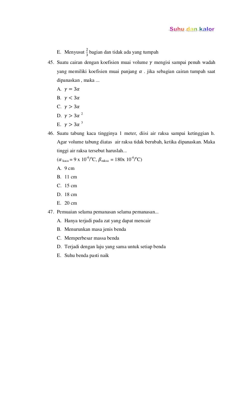 soal kalor xi soal kalor xi