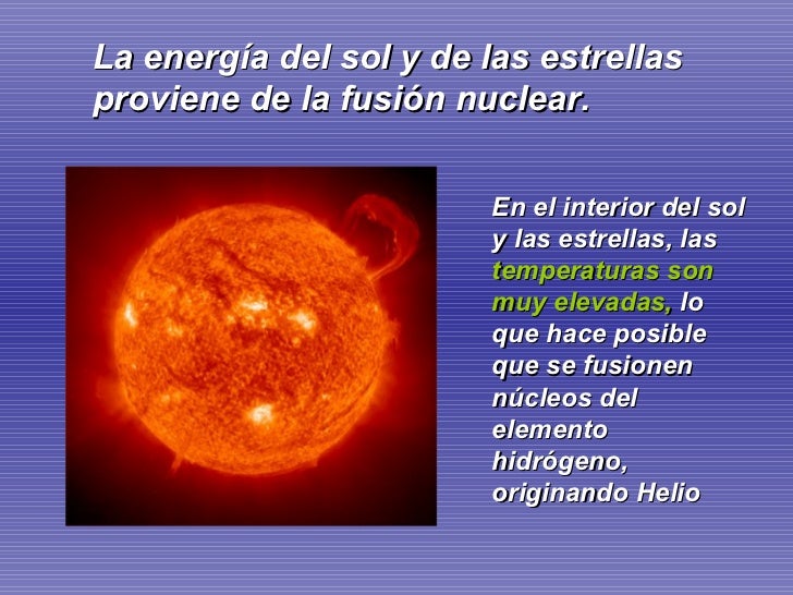 Resultado de imagen para FUSION NUCLEAR EN EL SOL