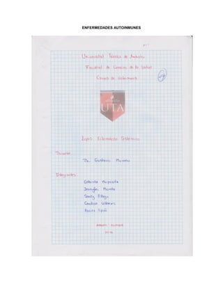 ENFERMEDADES AUTOINMUNES
 