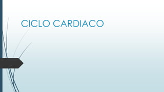 CICLO CARDIACO
 