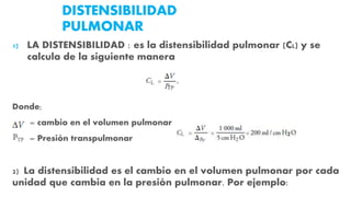 Fisiologa Medica - Distensibilidad Pulmonar | PPTX