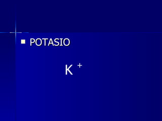 POTASIO K  + 