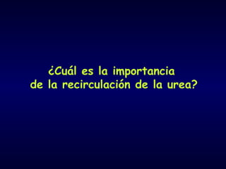¿Cuál es la importancia
de la recirculación de la urea?
 