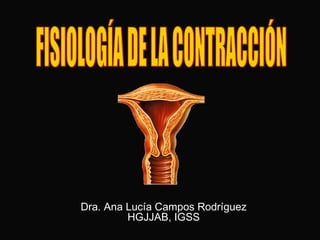 FISIOLOGÍA DE LA CONTRACCIÓN Dra. Ana Lucía Campos Rodríguez HGJJAB, IGSS 
