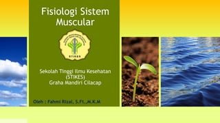 Fisiologi Sistem
Muscular
Oleh : Fahmi Rizal, S.Ft.,M.K.M
Sekolah Tinggi Ilmu Kesehatan
(STIKES)
Graha Mandiri Cilacap
 