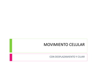 MOVIMIENTO CELULAR
CON DESPLAZAMIENTO Y CILIAR
 