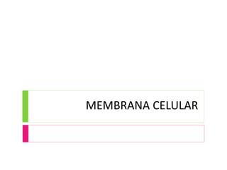 MEMBRANA CELULAR
 