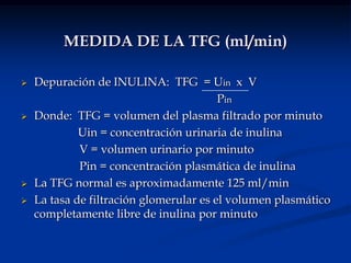 Reabsorción = 178.5Sustancia que no debe ser eliminadaFILTRACIÓN: salida de líquido de los capilares glomerulares al túbulo renalSustancia a eliminarFILTRACIÓN